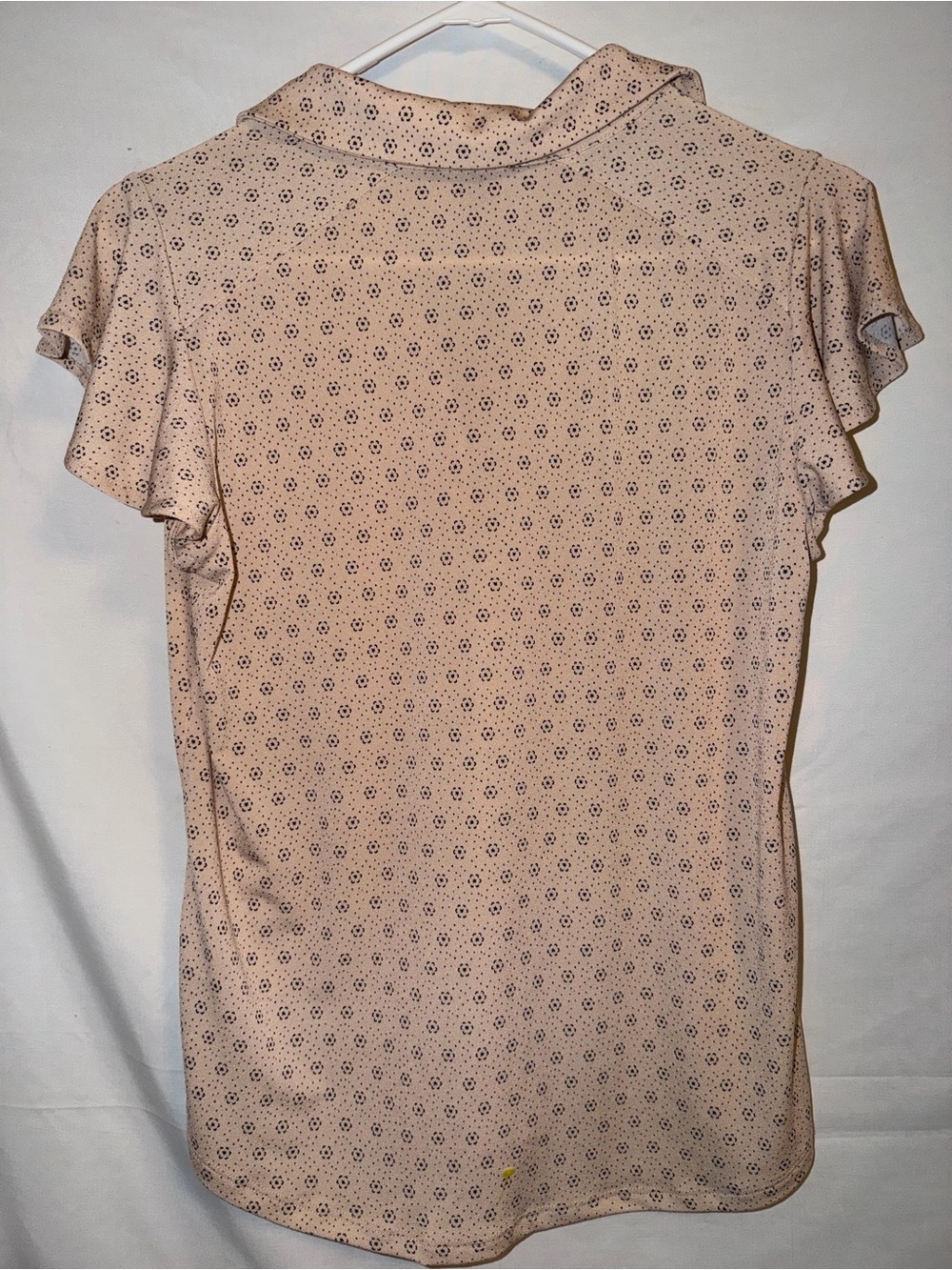 Adrianna Papell Peach Blush Printed Flutter-Sleeve Blouse NWT - Picture 5 of 7